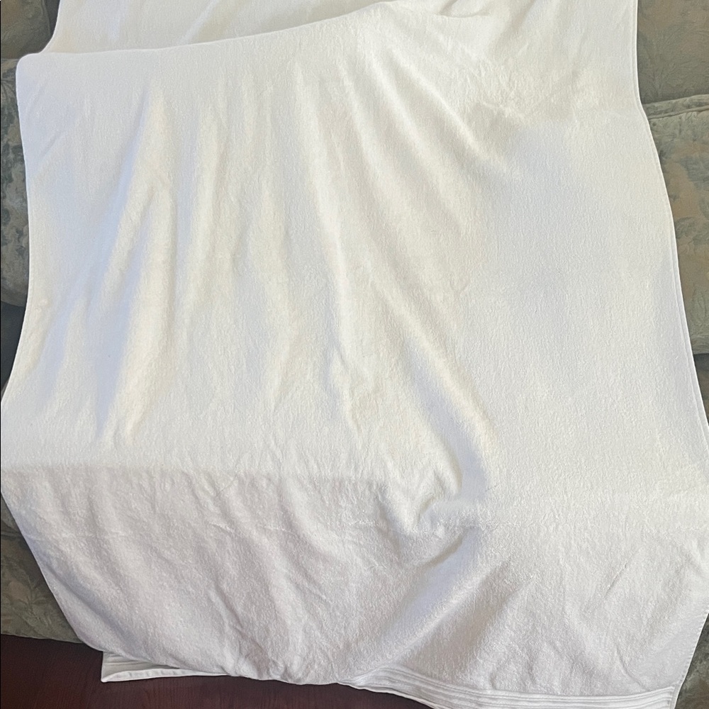 Bianca White Textured beach towel 38 by 64 inches